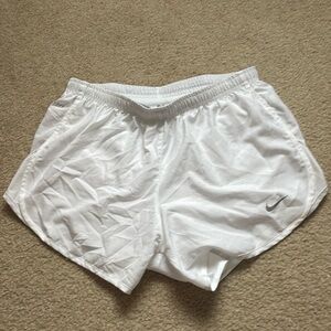 White Nike shorts